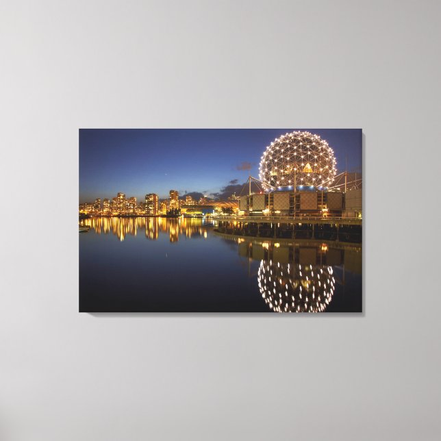 Science World und CBD in False Creek Leinwanddruck (Vorderseite)