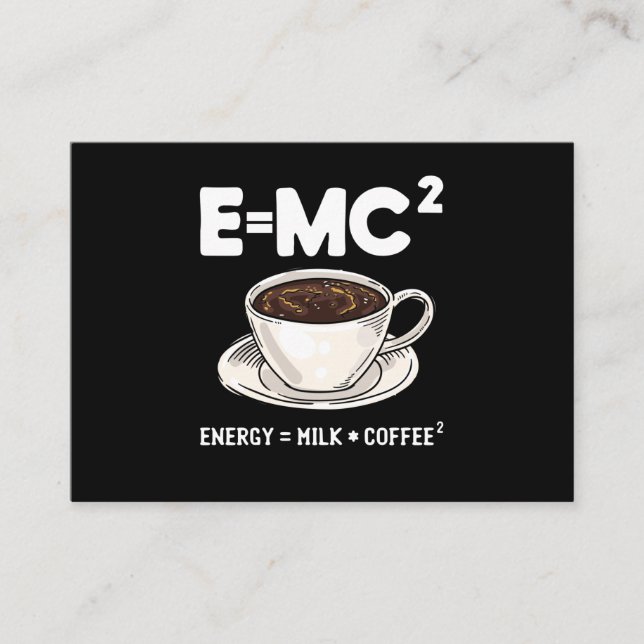 Scienceer Spaß Student Physiker Coffee Joke Visitenkarte (Vorderseite)