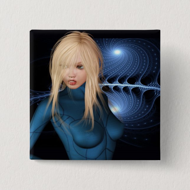 Sciencefiction-Szenen-Anzeige Button (Vorderseite)