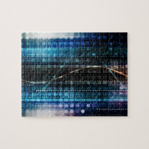 Scientific Research and Genetic DNA Science Puzzle