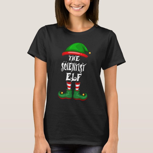 Scientist Elf Matching Family Group - Weihnachtsli T-Shirt (Vorderseite)