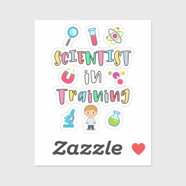 Scientist in Training for Young Scientists Aufkleber (Blatt)