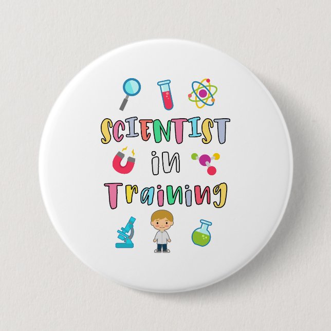 Scientist in Training for Young Scientists Button (Vorderseite)