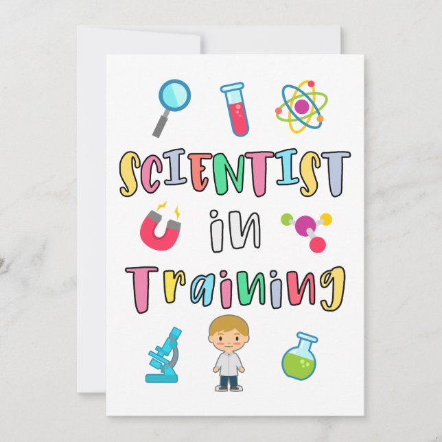 Scientist in Training for Young Scientists Einladung (Vorderseite)