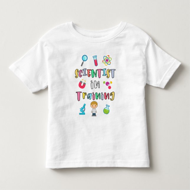 Scientist in Training for Young Scientists Kleinkind T-shirt (Vorderseite)