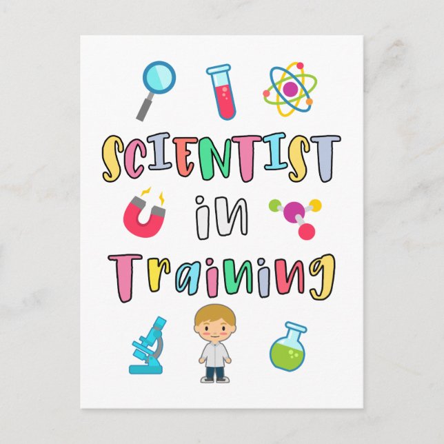Scientist in Training for Young Scientists Postkarte (Vorderseite)