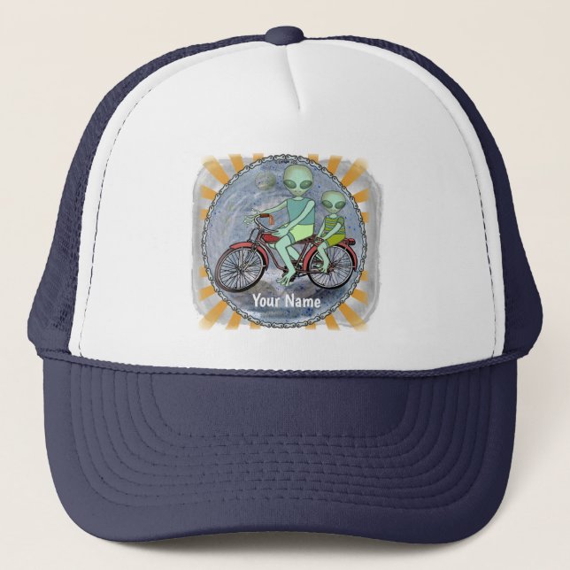 Scifi Alien Bicycle hat Truckerkappe (Vorderseite)