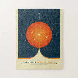 SciFi-Anzeige, Orange Atomuhr, Deep Space Puzzle