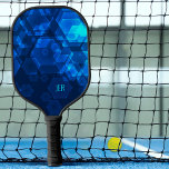 Scifi Cool Hexagon Abstrakt Mit Monogramm Blue Tec Pickleball Schläger<br><div class="desc">Cooles Scifi abstraktes Cyber Design zeichnet sich durch blaue futuristische Digitalhexagons aus. Passen Sie mit Monogramm Initialen an,  indem Sie Blau mit der einfach zu verwendenden Vorlage abstimmen. Das Design wiederholt sich auf der Rückseite. Perfekter Spaß & einzigartiges Techno-Pickleball-Geschenk für ihn oder sie.</div>