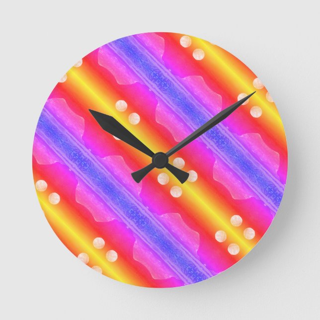 SciFi - Fantasie Alien Weltraum Welten         Runde Wanduhr (Vorderseite)