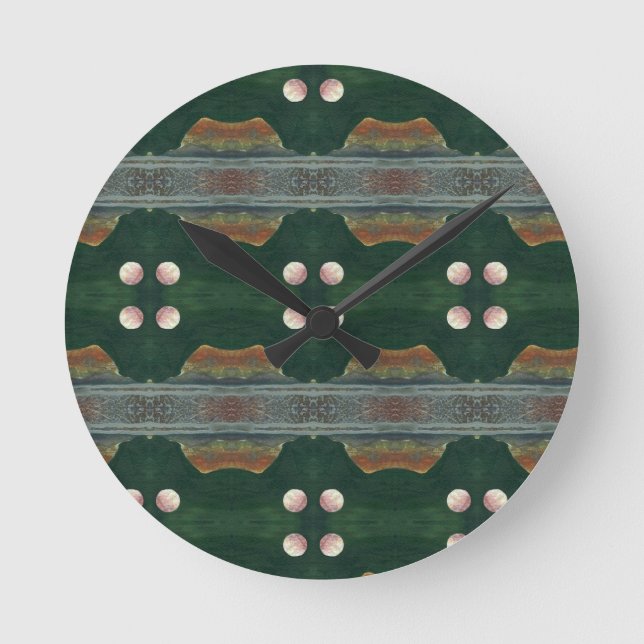 SciFi - Fantasie Alien Weltraum Welten         Runde Wanduhr (Vorderseite)