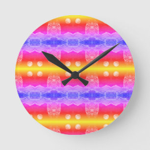 SciFi - Fantasie Alien Weltraum Welten Runde Wanduhr