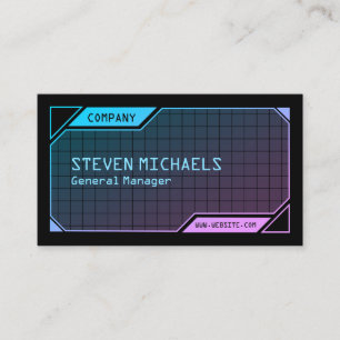 SciFi-Rahmen schwarz Visitenkarte