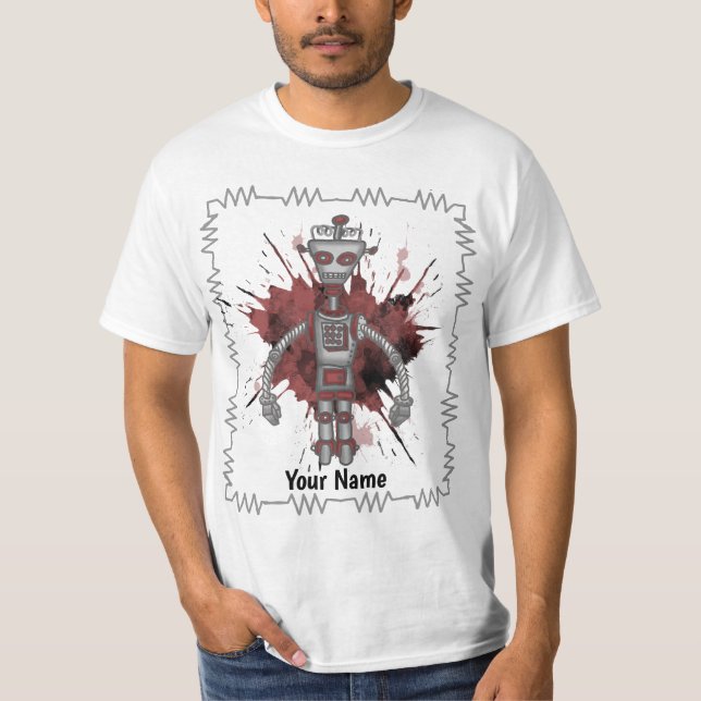 Scifi Roboter zwei T-Shirt (Vorderseite)