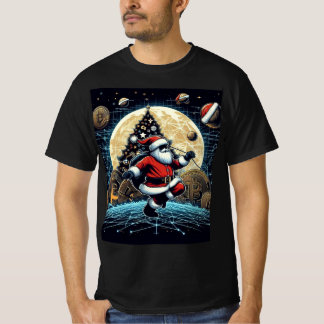 Scifi Santa Crypto Weihnachts-T - Shirt