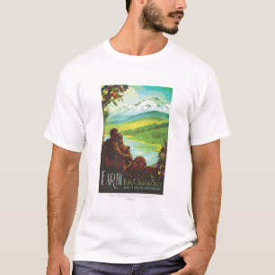 SciFi Travel Ad, Planet Earth T-Shirt