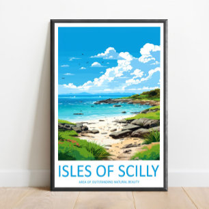 Scilly-Inseln Reise Druck Wandkunst Scilly-Inseln Poster