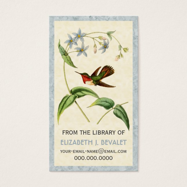 Scintillant Hummingbird Personalisiert Media Cards (Vorderseite)