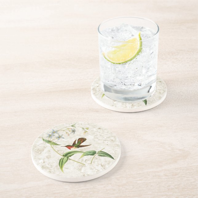 Scintillant Kolibri-Sandstein-Untersetzer Sandstein Untersetzer (Seite)