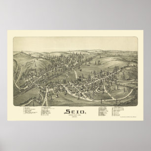 Scio, OH Panoramische Karte - 1899a Poster