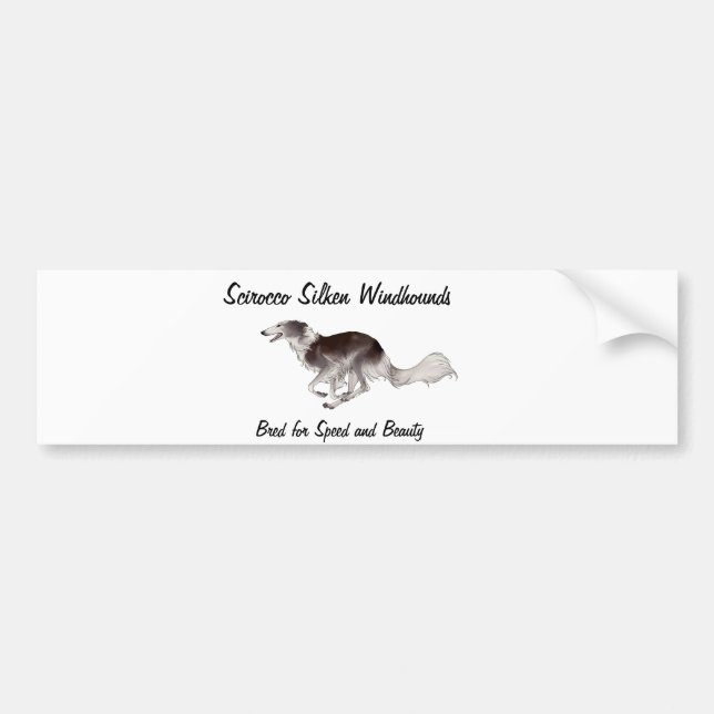 Scirocco seidenes Windhounds Autoaufkleber (Vorne)