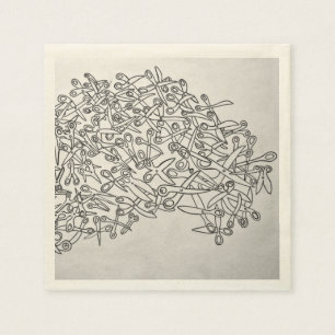 scissors Schwarzweiss-Serviette Serviette