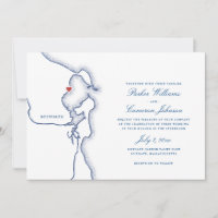 Scituate Harbour MA Map Elegant Navy Blue Wedding