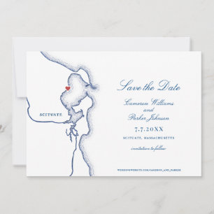 Scituate Harbour Massachusetts Karte Elegant Weddi