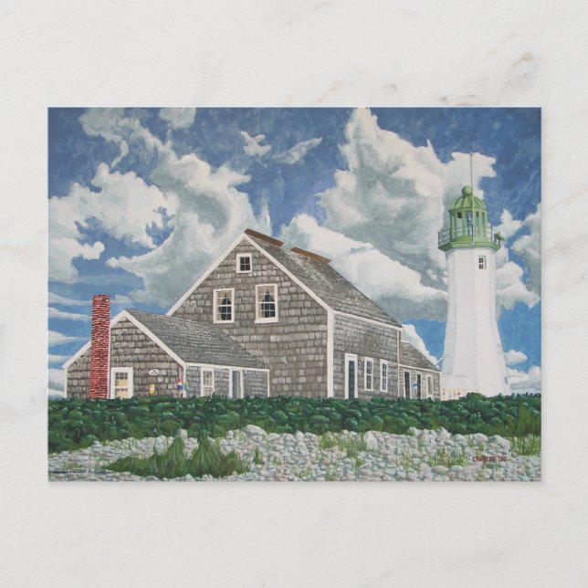 Scituate Leuchtturmwärterhaus Postkarte (Vorderseite)