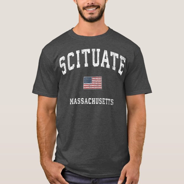Scituate Massachusetts MA Vintag amerikanische Fla T-Shirt (Vorderseite)