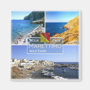 SCL008 MARETTIMO ISLAND - Mosaik - Sizilien - Kühl Magnet