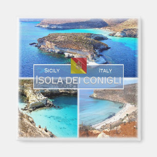 SCL027 ISOLA DEI CONIGLI - Mosaik Sizilien - Kühls Magnet