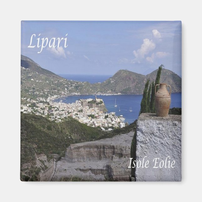 SCL045 AEOLIAN ISLANDS LIPARI, Sizilien, Kühlschra Magnet (Vorne)