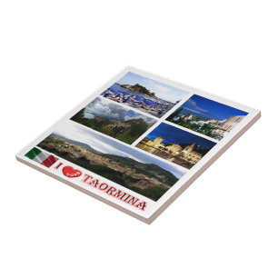 SCL059 TAORMINA, I Liebe, Mosaik Sizilien, Fliese