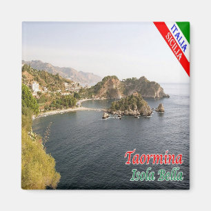 SCL068 TAORMINA, Isola Bella, Sizilien, Kühlschran Magnet