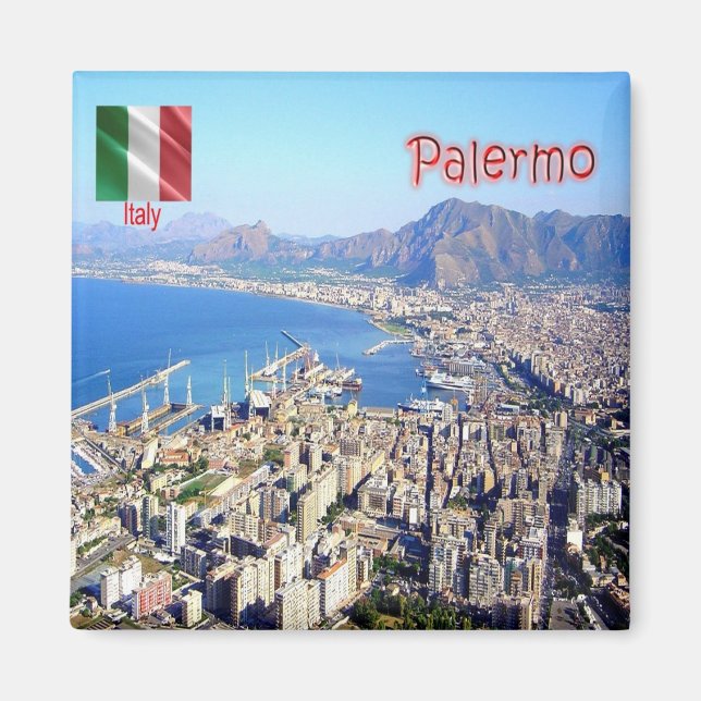 SCL074 PALERMO, Sizilien, Italien, Kühlschrank Magnet (Vorne)