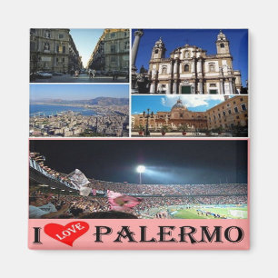 SCL075 PALERMO, I Liebe, Mosaik Sizilien, Kühlschr Magnet