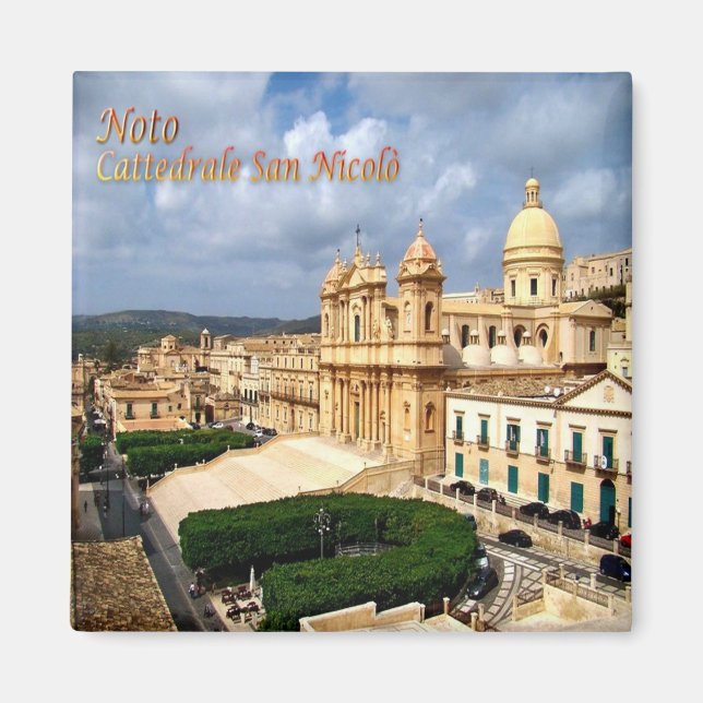 SCL076 NOTO St. Nikolaus Kathedrale, Kühlschrank Magnet (Vorne)