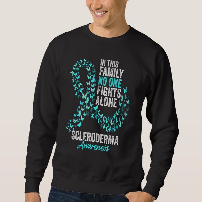 Scleroderma-Aufklärungsmonat Schmetterlinge Blaugr Sweatshirt (Vorderseite)