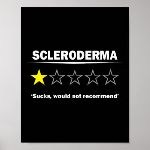 Scleroderma Awareness Spaß One Star Rating Design Poster