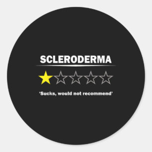 Scleroderma Awareness Spaß One Star Rating Design Runder Aufkleber