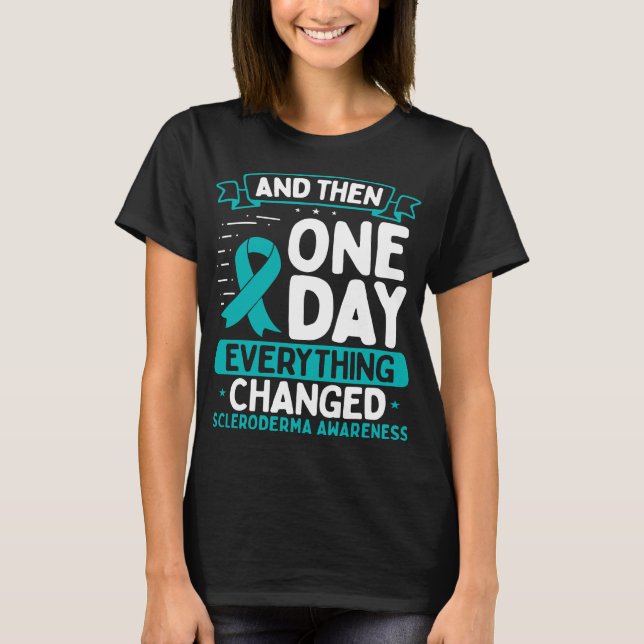 Scleroderma Awareness Warrior Survivor Ribbon T-Shirt (Vorderseite)