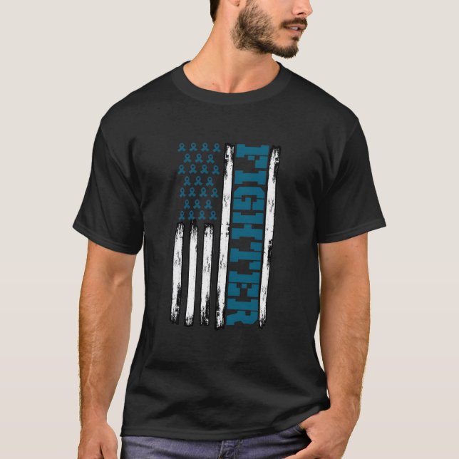 Scleroderma-Bewusstseins-Kämpfer-Amerika-Flagge Tü T-Shirt (Vorderseite)