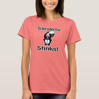 Scleroderma Stinks Skunk Awareness Design T-Shirt