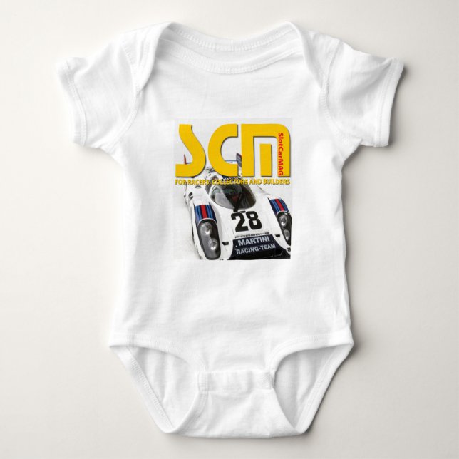 Scm Martini laufendes Schlitz-Auto-Logo Baby Strampler (Vorderseite)