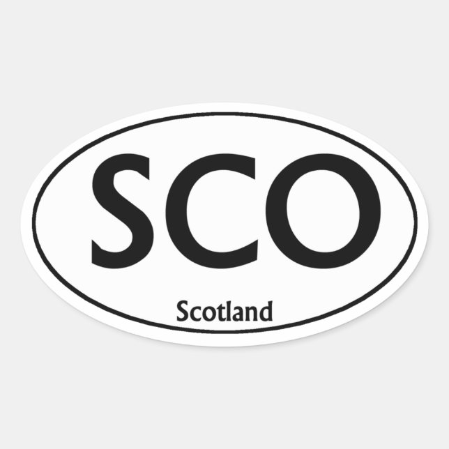 SCO Scotland Oval Sticker (Vorderseite)