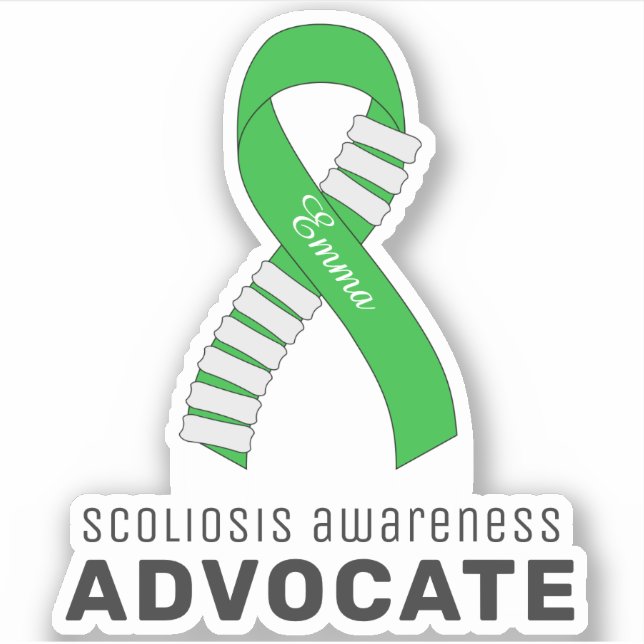 Scoliose Awareness Advocate Vinyl Sticker (Vorderseite)