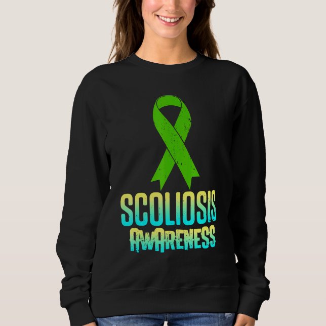 Scoliose Awareness Aware Scoliotic Warrior Surviv Sweatshirt (Vorderseite)