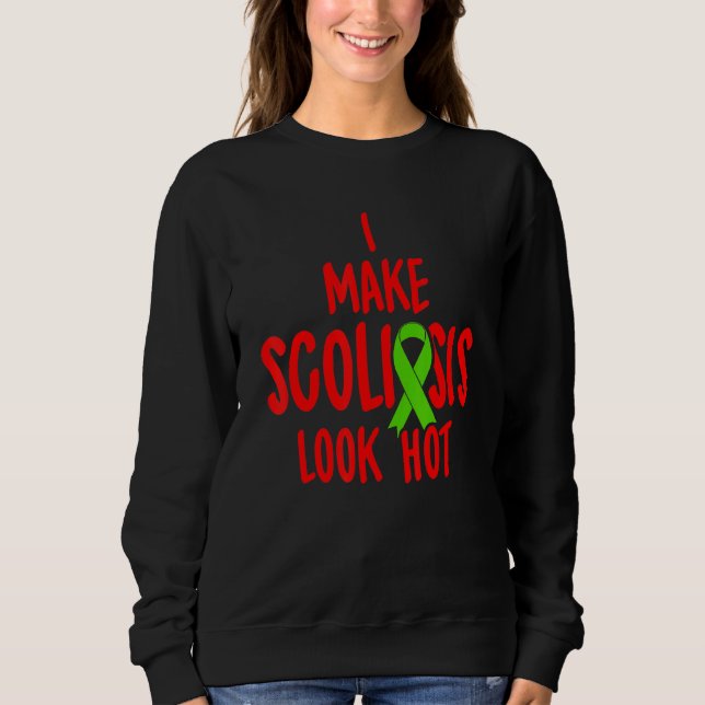 Scoliose Awareness Hot Scoliotic Warrior Survivor Sweatshirt (Vorderseite)