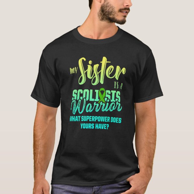 Scoliose-Bewusstsein Scoliotic Warrior Survivor 1 T-Shirt (Vorderseite)